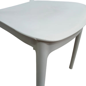 SEDIA ELENA 44,5X38XH76,5CM RESINA BIANCA