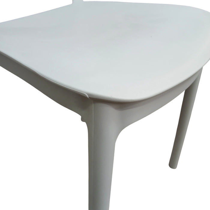 SEDIA ELENA 44,5X38XH76,5CM RESINA BIANCA