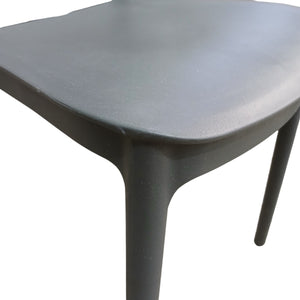 SEDIA ELENA 44,5X38XH76,5CM RESINA GRIGIO SCURO