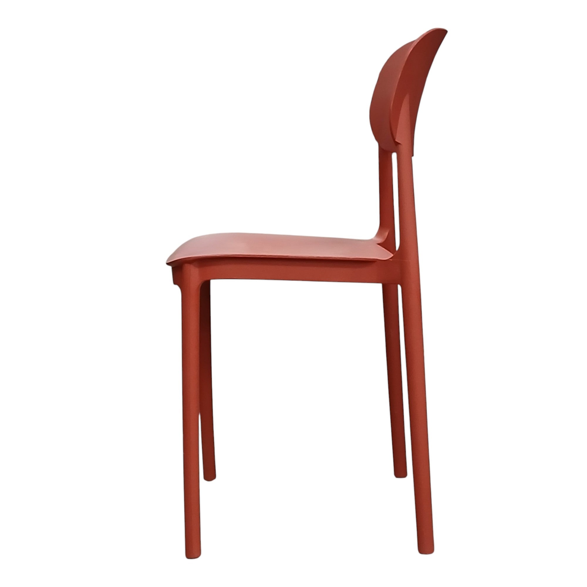 SEDIA ELENA 44,5X38XH76,5CM RESINA ROSSA