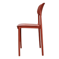 SEDIA ELENA 44,5X38XH76,5CM RESINA ROSSA