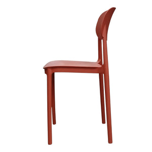 SEDIA ELENA 44,5X38XH76,5CM RESINA ROSSA