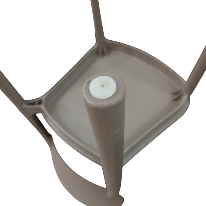 SEDIA ELENA 44,5X38XH76,5CM RESINA TAUPE