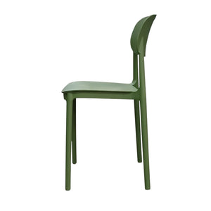 SEDIA ELENA 44,5X38XH76,5CM RESINA VERDE SCURO