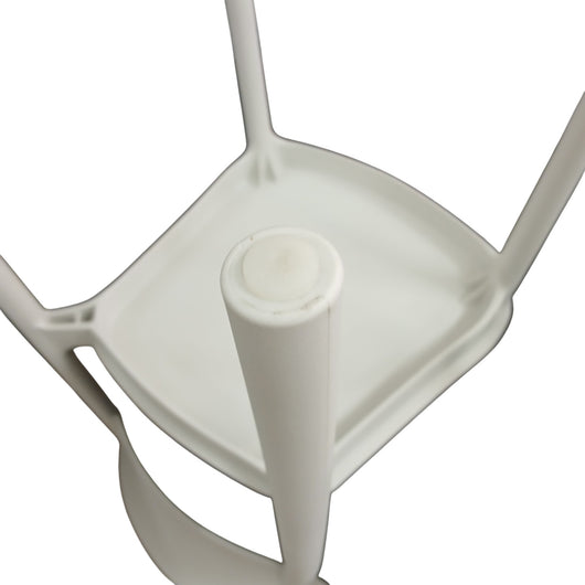 SEDIA ELENA 44,5X38XH76,5CM RESINA BIANCA