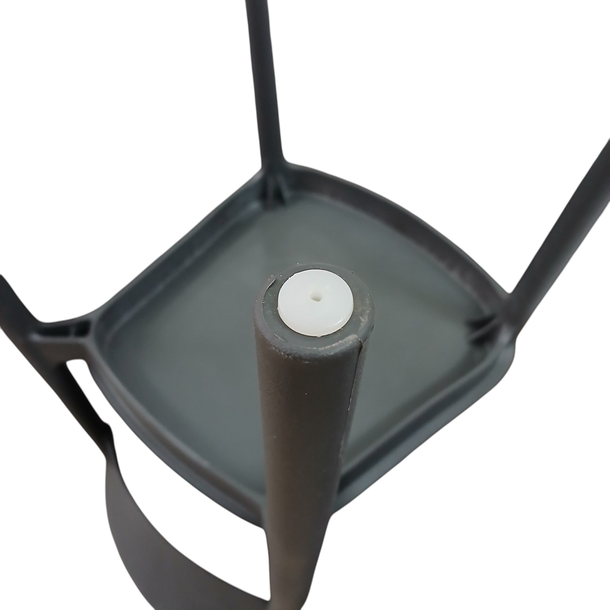 SEDIA ELENA 44,5X38XH76,5CM RESINA GRIGIO SCURO