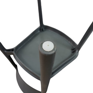 SEDIA ELENA 44,5X38XH76,5CM RESINA GRIGIO SCURO