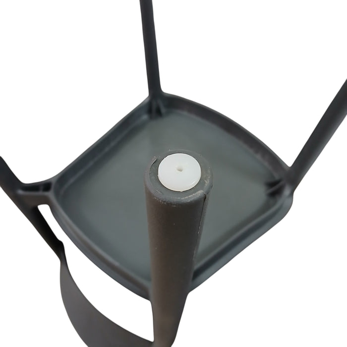 SEDIA ELENA 44,5X38XH76,5CM RESINA GRIGIO SCURO