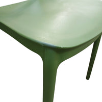 SEDIA ELENA 44,5X38XH76,5CM RESINA VERDE SCURO