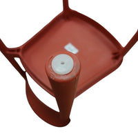 SEDIA ELENA 44,5X38XH76,5CM RESINA ROSSA