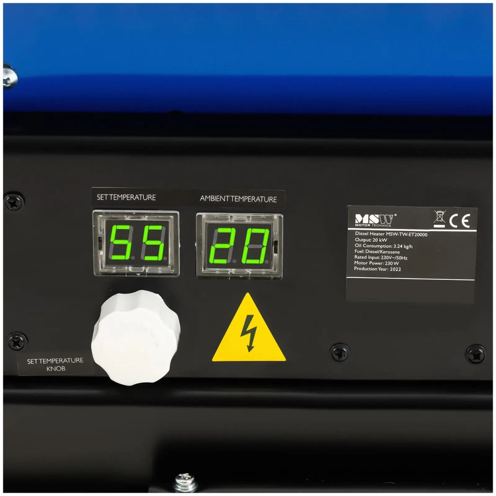 Pistola ad aria calda professionale temperatura regolabile diesel 20000 watt 20 litri PP acciaio blu 14_0008522