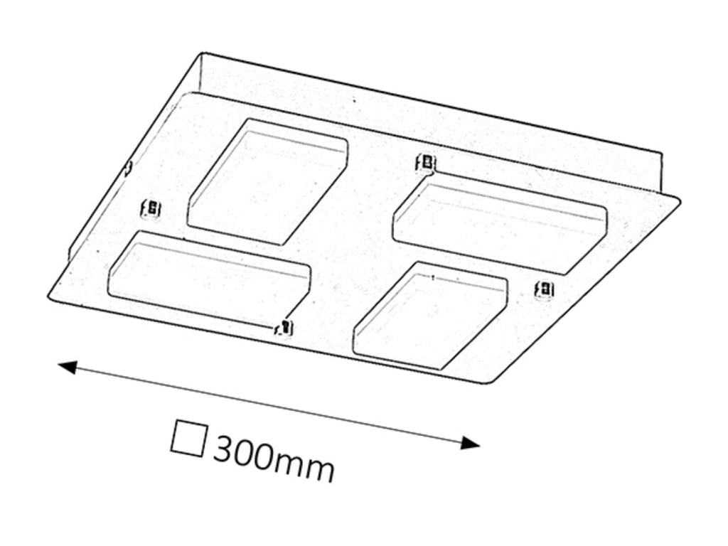 Plafoniera LED bagno Rabalux Ruben 30cm cromo IP44