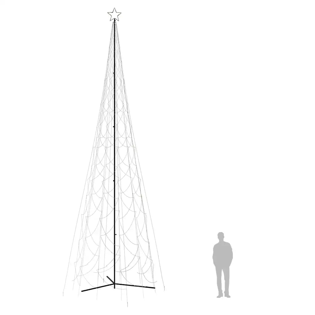 Albero di Natale a forma di cono luce Bianca Calda 3000 LED 230x800 cm 343659