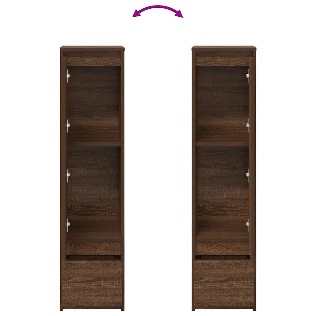 Credenza Rovere Marrone 29,5x34x119,5 cm in Legno Multistrato 861658