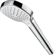 Squercio a forma rettangolare per doccia manuale (110 x 110 mm) con 3 getti e funzione anticarbonatazione - Bianco/Argento