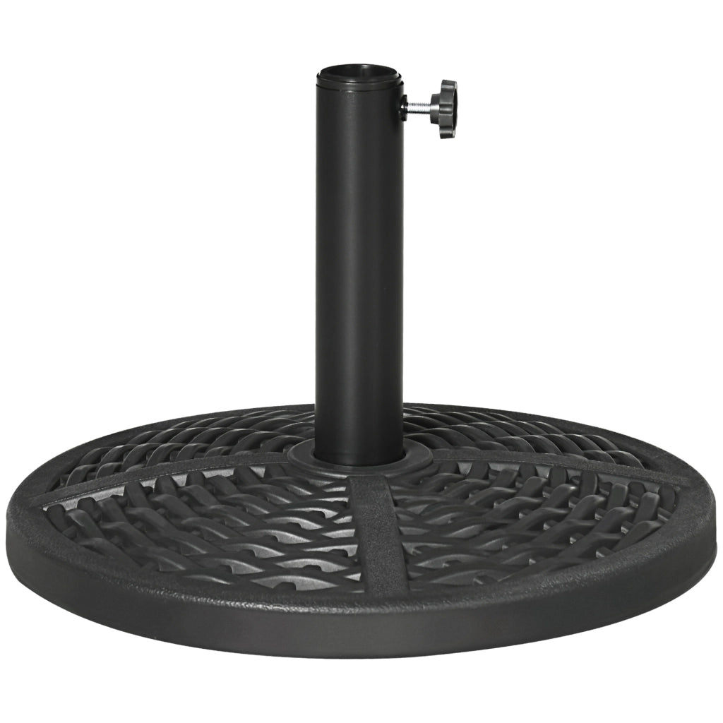 Base per Ombrellone con Cemento ¨C Zephmum ¨C Nero 9,5 kg per Tubi ?38/48 mm