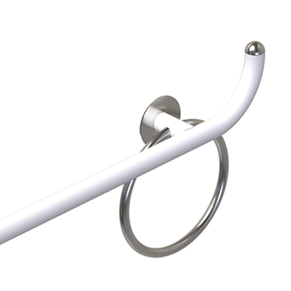 Maniglia bagni disabili e terza eta cm 80 destra giotto inox bianco opaco