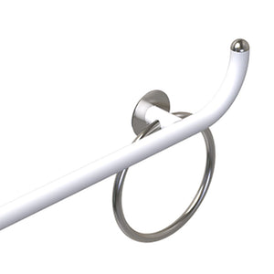 Maniglia bagni disabili e terza eta cm 80 destra giotto inox bianco opaco