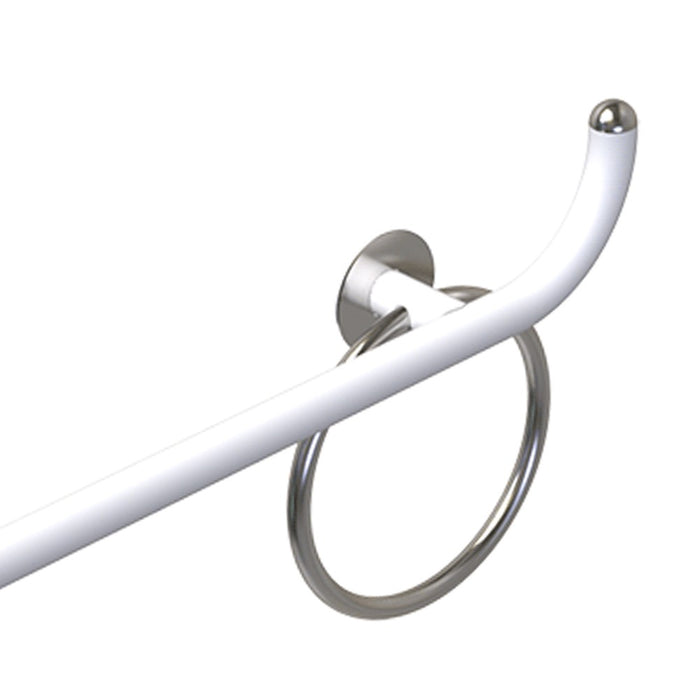 Maniglia bagni disabili e terza eta cm 80 destra giotto inox bianco opaco