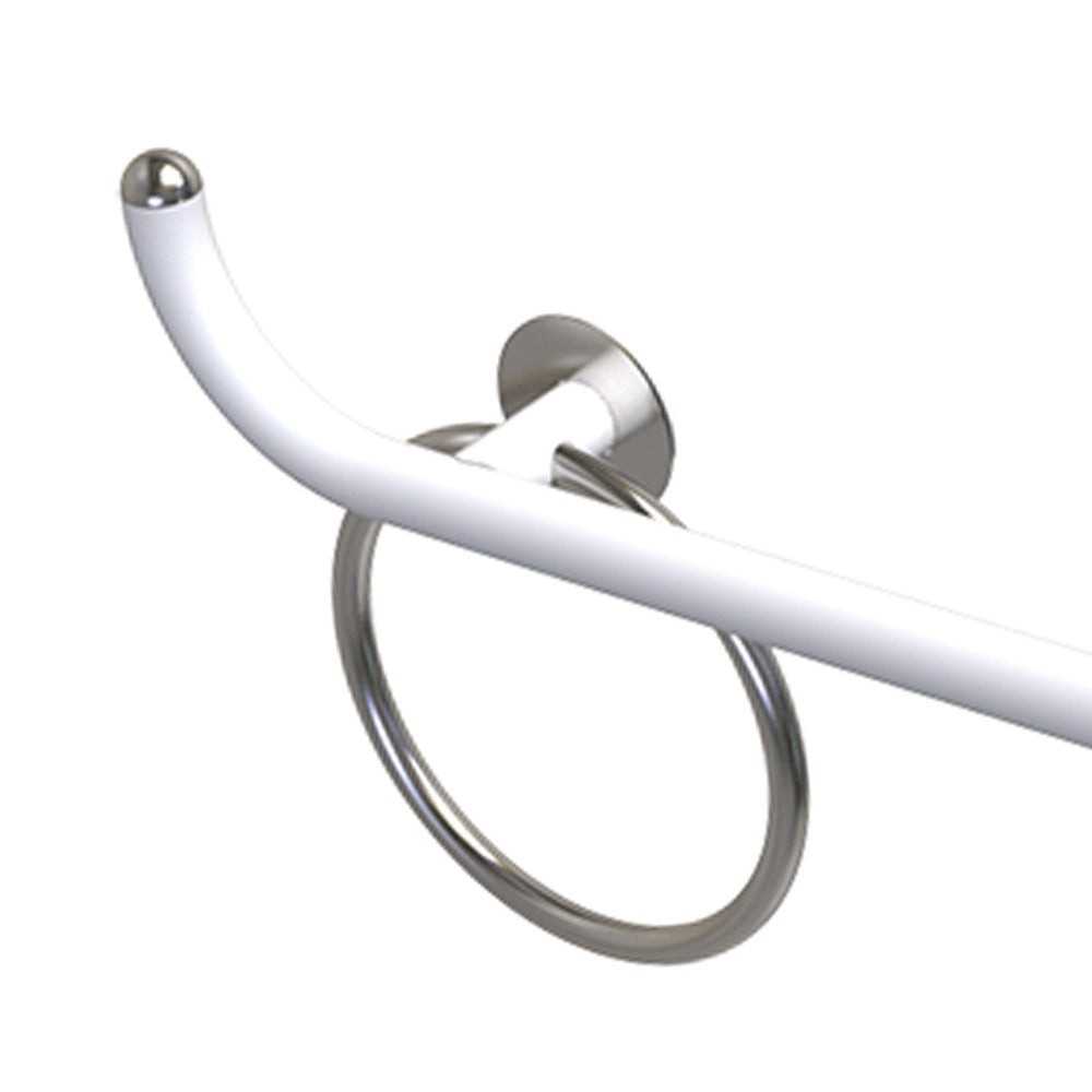 Maniglia bagni disabili e terza eta cm 80 sinistra giotto inox bianco opaco