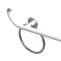 Maniglia bagni disabili e terza eta cm 80 sinistra giotto inox bianco opaco