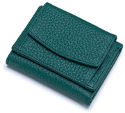 Portafoglio RFID - Portafoglio in pelle - Verde scuro - Compatto e stile - Sicuro e pratico - Adatto per uomini e donne