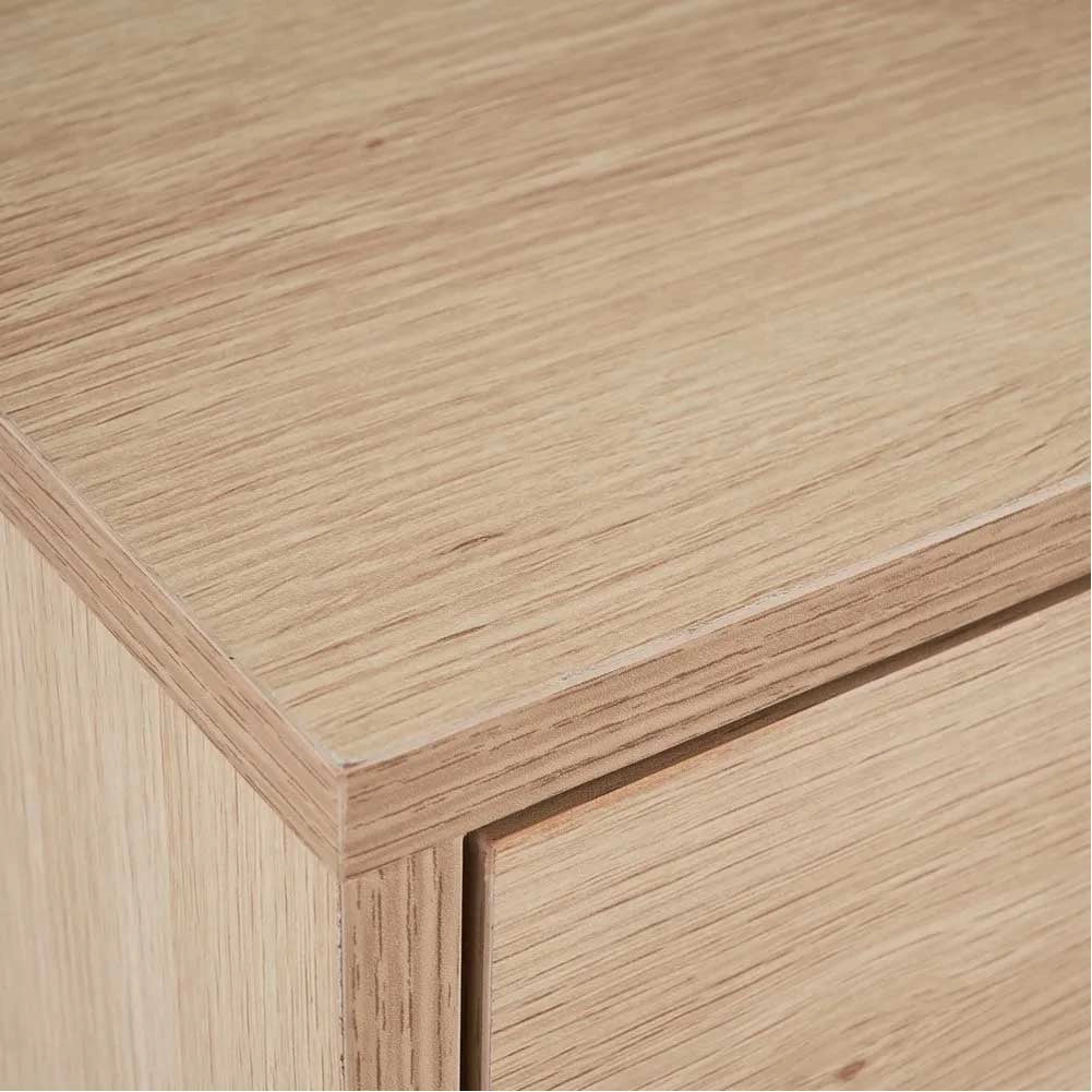 Comodino Mobiletto Cassettiera con Cassetto Tavolino Design Moderno Legno Metall