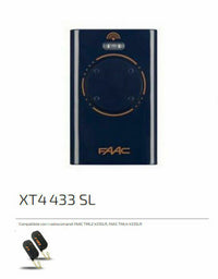 TELECOMANDO COMANDO TRASMETTITORE BLU FAAC XT4 433 SL 787015 EX 7873902 TML SLR