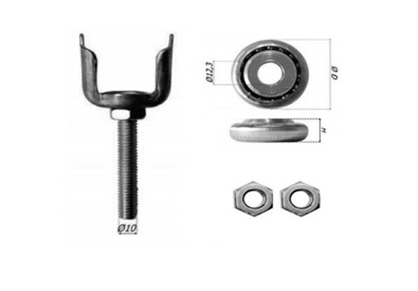 STAFFA Supporto a Cuscinetto Tipo V Regolabile in Acciaio Zincato X Tapparelle d