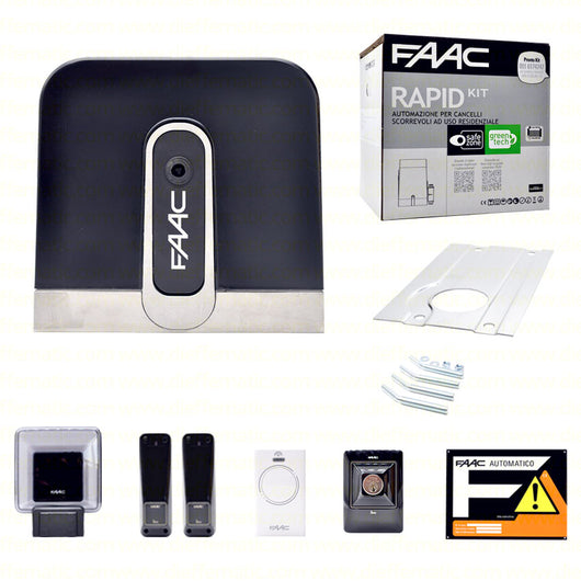FAAC CYCLO RAPID C720 KIT 24V AUTOMAZIONE PER CANCELLO SCORREVOLE 400KG 1059995