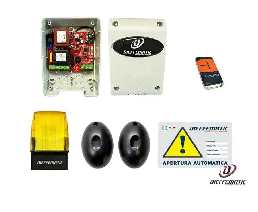 KIT AUTOMAZIONE PER SERRANDE COMPLETO DI LAMPEGGIANTE TELECOMANDO FOTOCELLULE