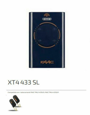 TELECOMANDO COMANDO TRASMETTITORE FAAC BLU XT4 433 SL 787015 ex TML4 433 SL SLR