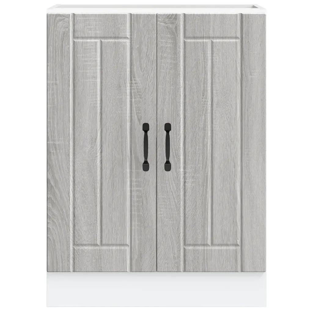 Mobile Base Lavello Lucca Grigio Sonoma in Legno Multistrato 853683