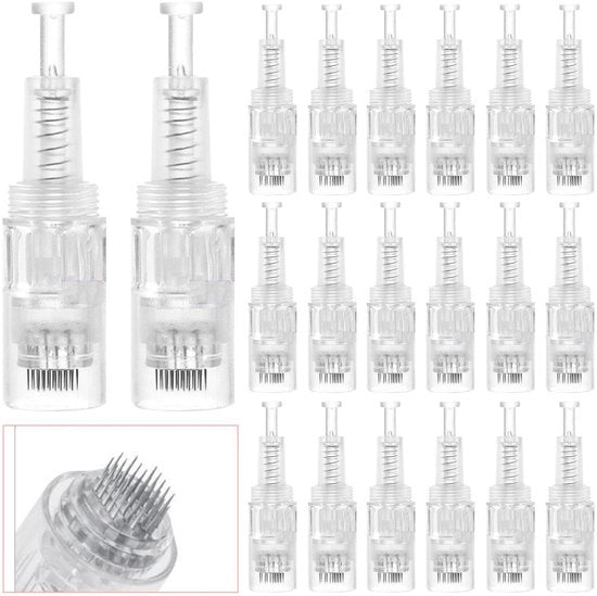 Microneedling Naalden 36 Punti - Sostituzione DermaPen - Nano-Pin - Componenti del Carrello - 20 Pezzi - Imballaggio Sterile
