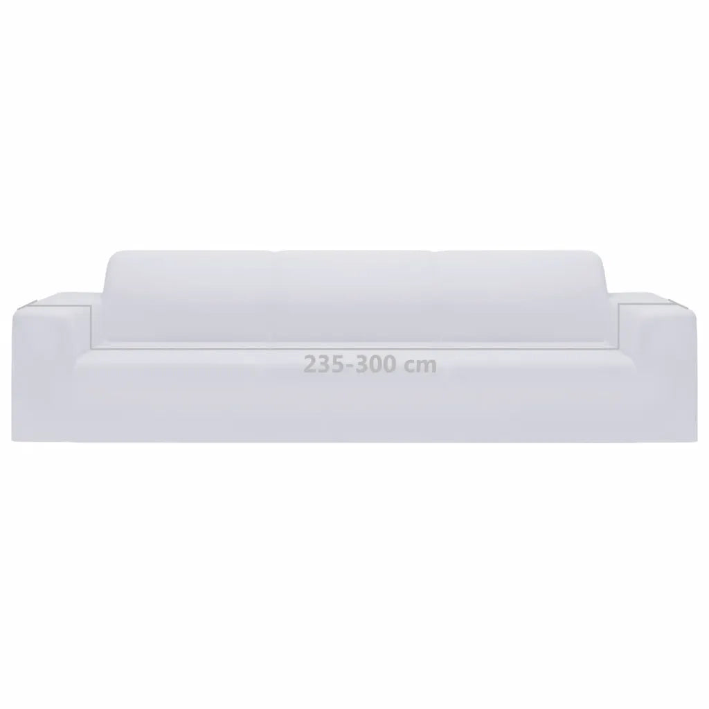 Fodera Elasticizzata Divano 4 Posti in Jersey Poliestere Bianco 332951
