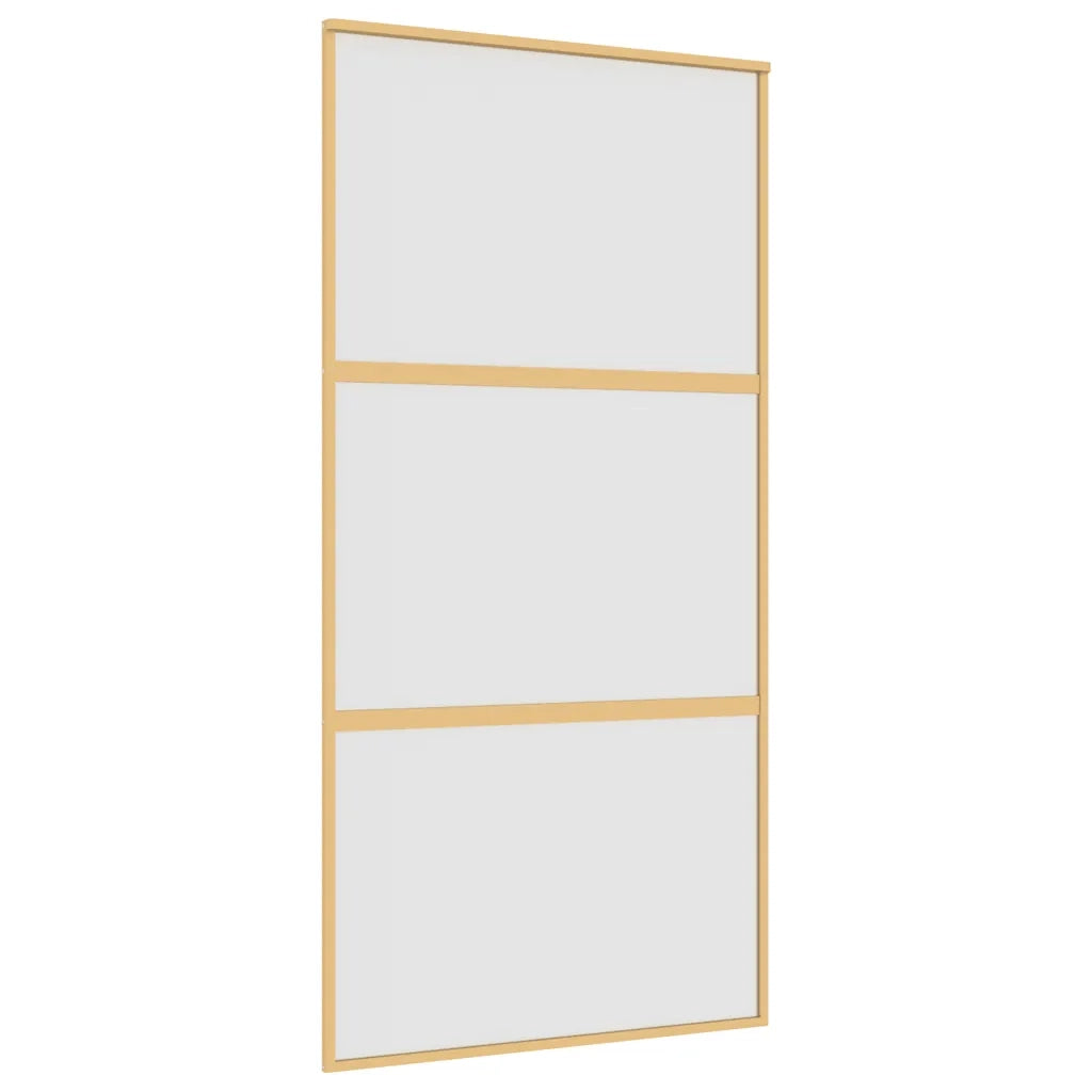 Porta Scorrevole Oro 102,5x205 Vetro Smerigliato ESG Alluminiocod mxl 131663