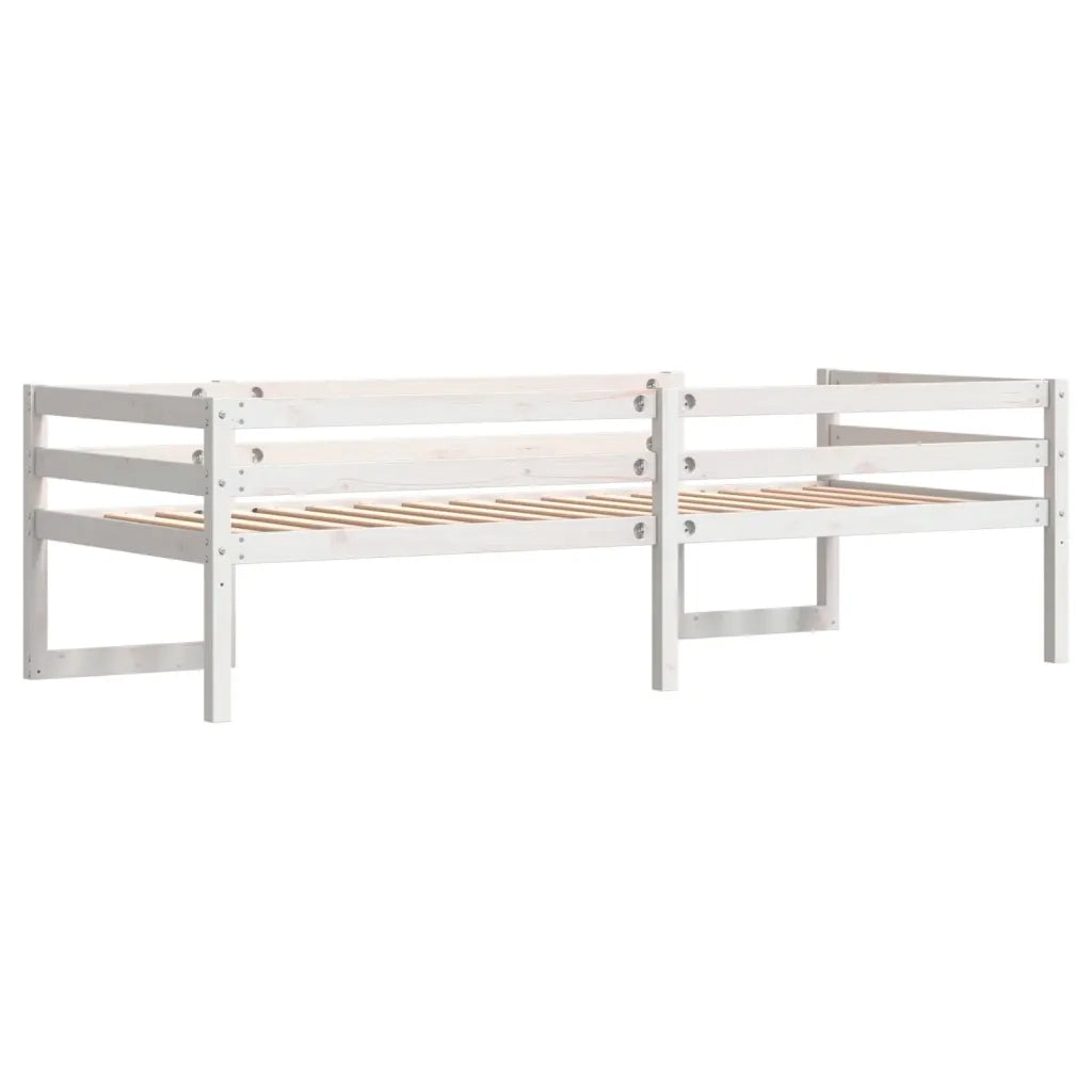 Giroletto per Bambini | Letto Infantile | Lettino Bianco 90x200cm in Legno Massello di Pino