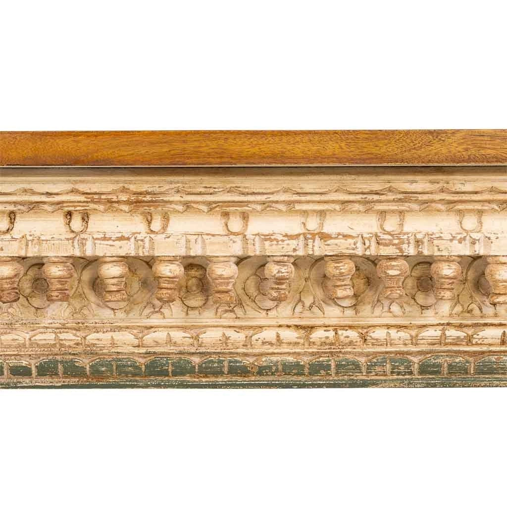 Tavolino da Mobile da ingresso in legno marrone artigianale 160x40x90h cm