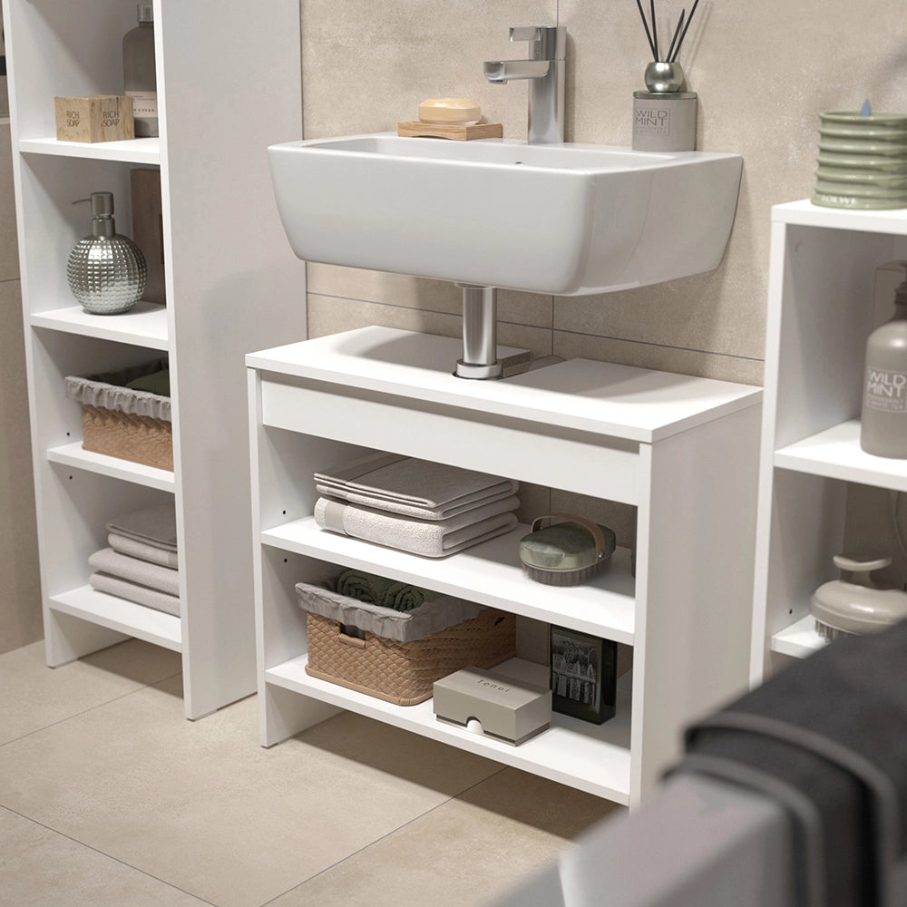 Vicco Set di mobili da bagno Bianco 3 parti