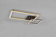 PADELLA PLAFONIERA LED 25W 3000lm, 3000K ORO + NERO CON SNODO DIMMERABILE CON INTERRUTTORE L. 63,5CM