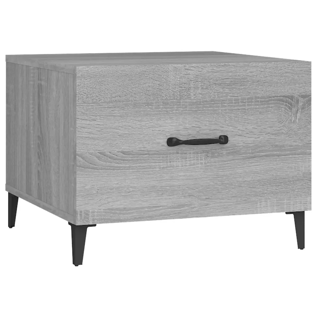 Tavolino da Salotto Gambe in Metallo Grigio Sonoma 50x50x40 cm 817539