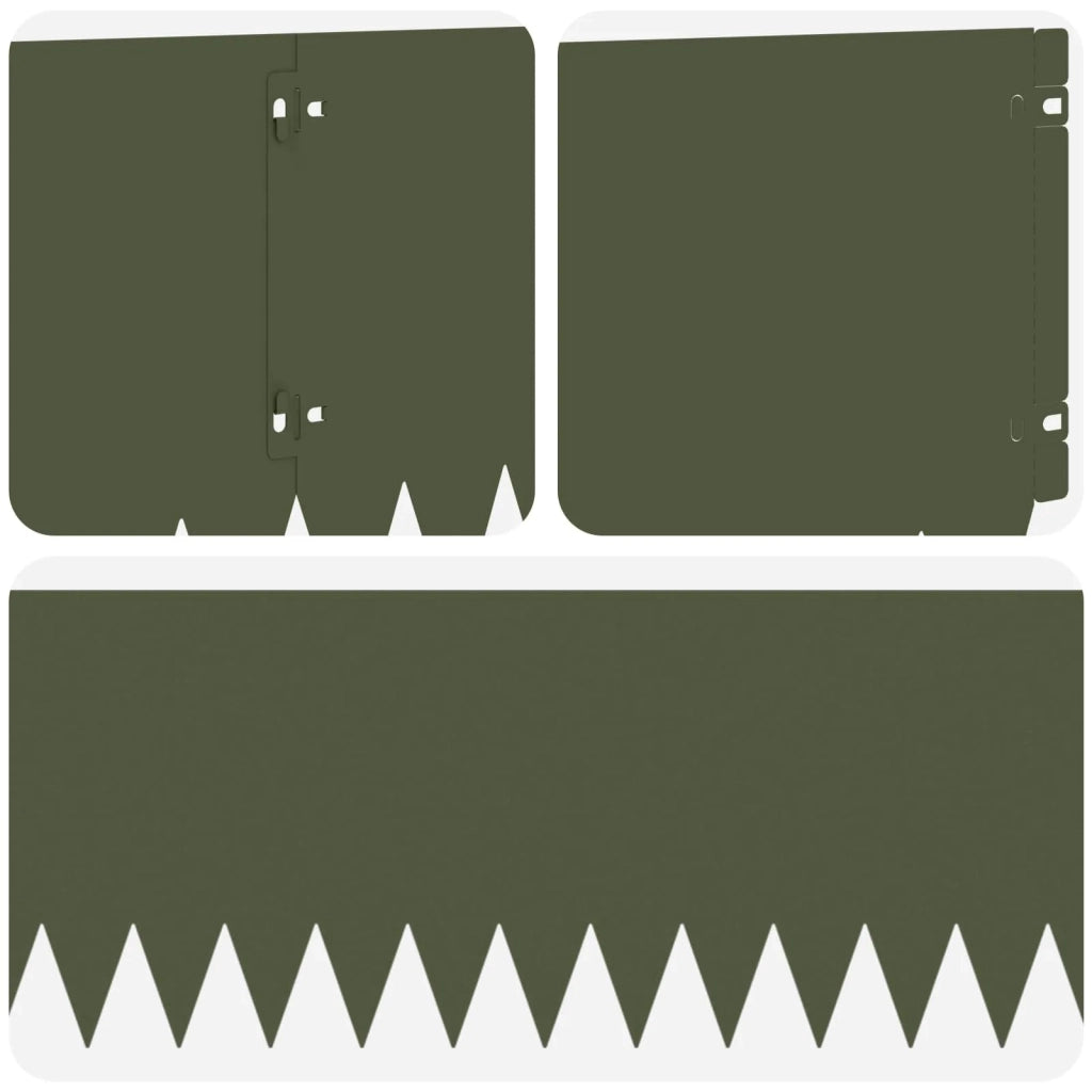Bordura per Prato 10 pcs 103 x 25 cm Acciaio Verde Oliva 8008496