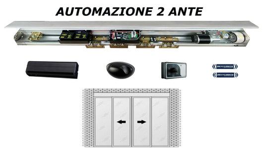 Porta traversa automatica doppia anta ingresso SI ADATTA A aprimatic faac bft