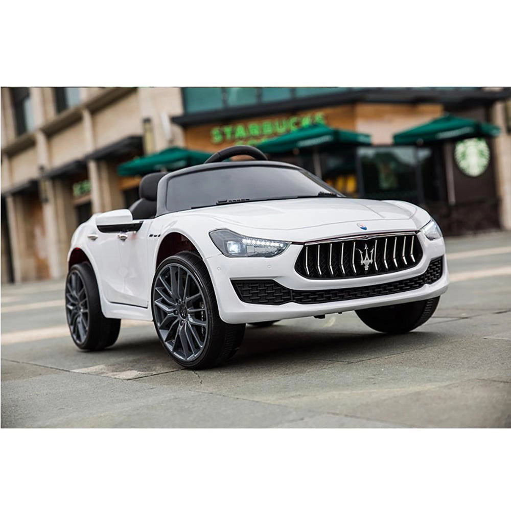 Macchina Elettrica per Bambini 12V con Licenza Maserati Ghibli Bianca