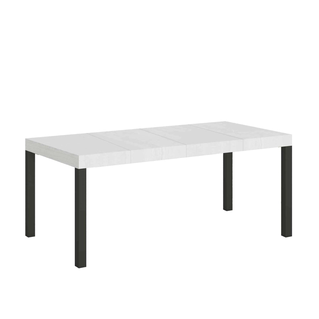 Tavolo Allungabile 90/246x90x77 cm Everyday Premium Bianco Frassino