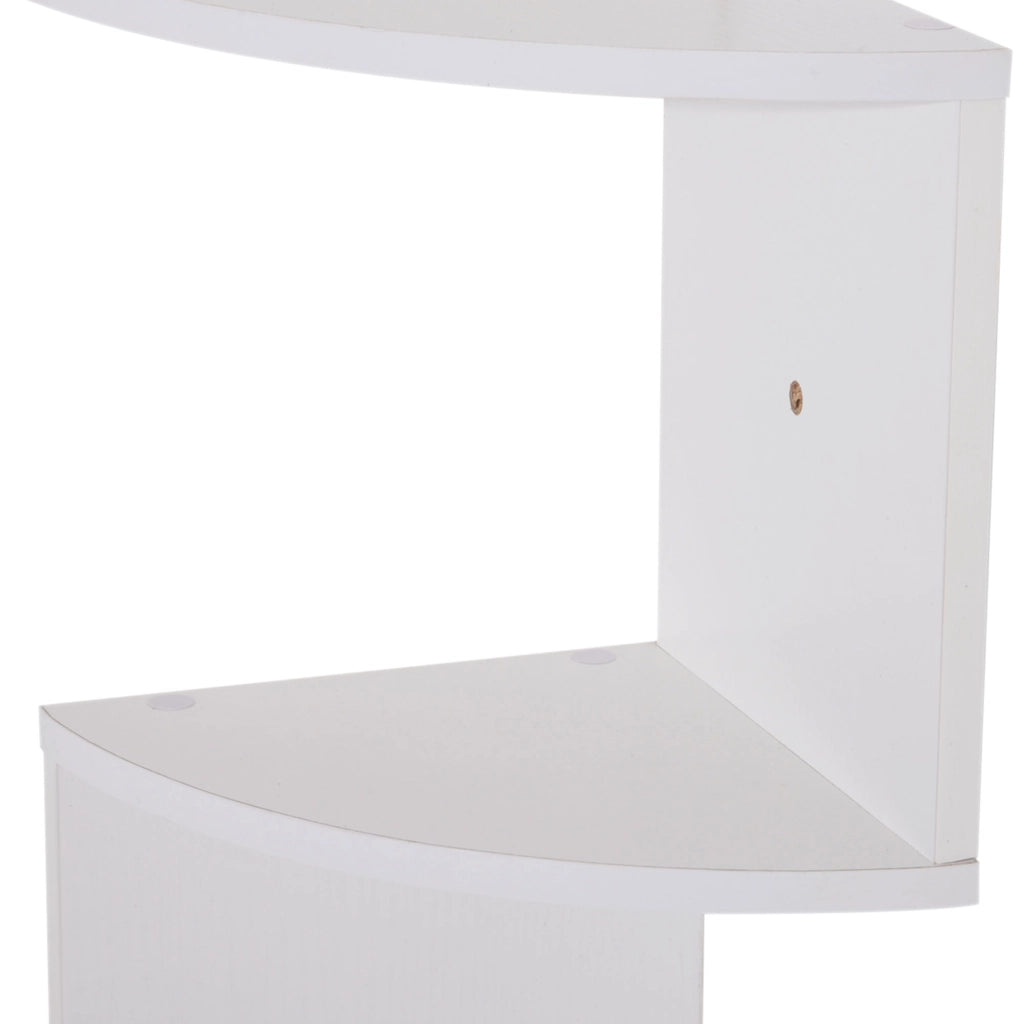Libreria angolare a muro 5 livelli ¨C zephmum ¨C bianco 20x20x126 cm