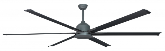 Ventilatore da soffitto a risparmio energetico BIG Wi-Fi Grafite 180 cm con 6 pale in alluminio con telecomando 5 velocità