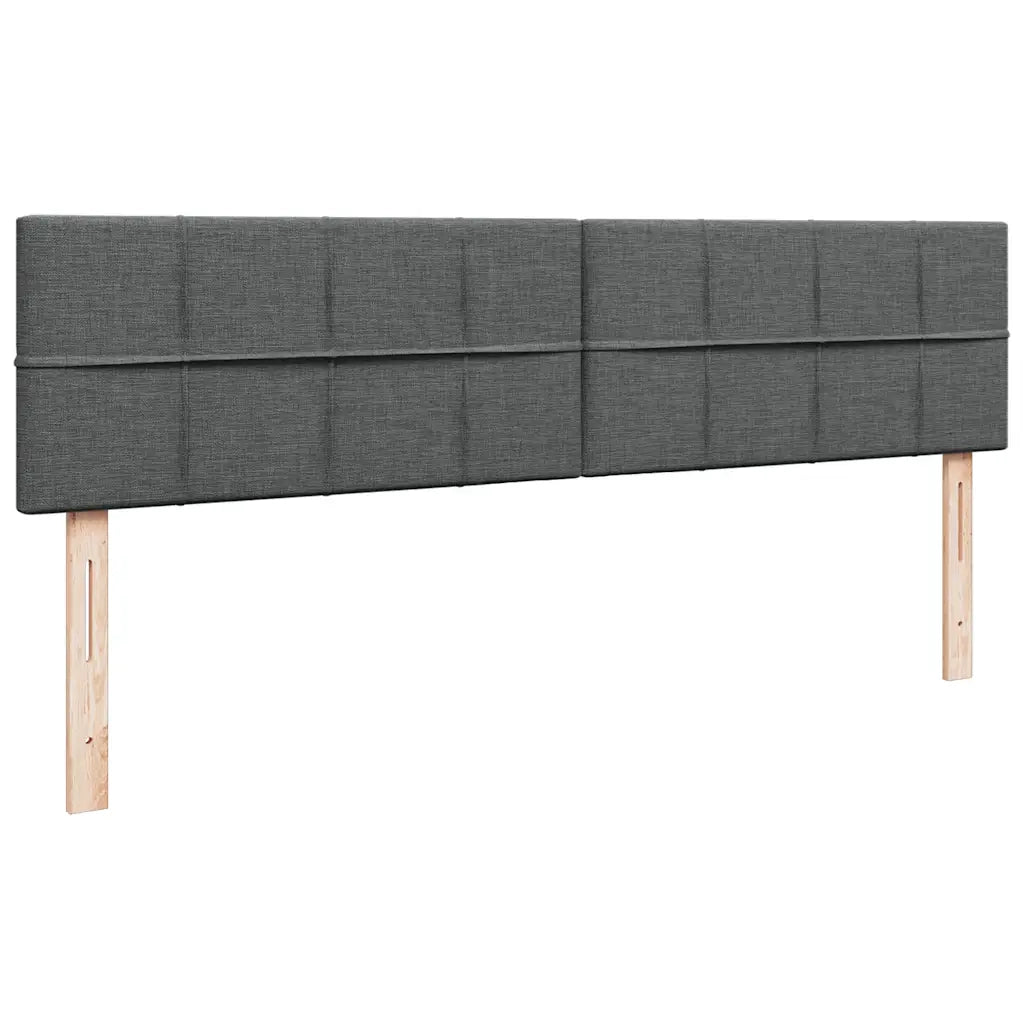 Pouf Letto con Materasso e LED Grigio Scuro 180x200cm Tessuto 3312327