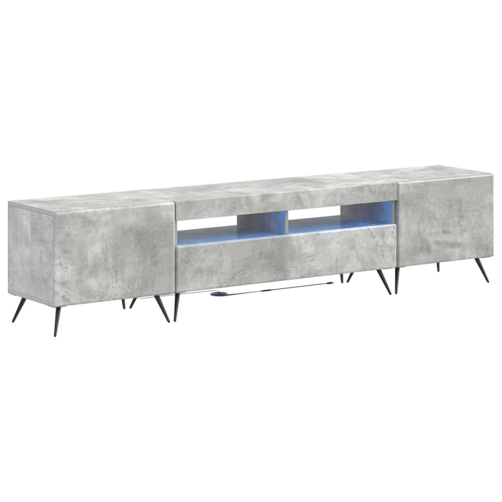 Mobile TV LED a 5 pezzi Grigio Cemento Legno ingegnerizzato 3416922