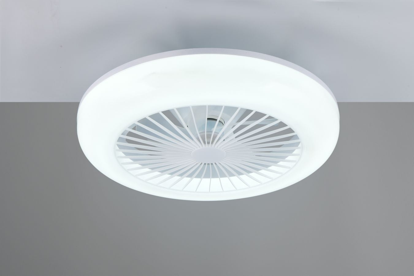 VENTILATORE E PLAFONIERA LED BIANCO